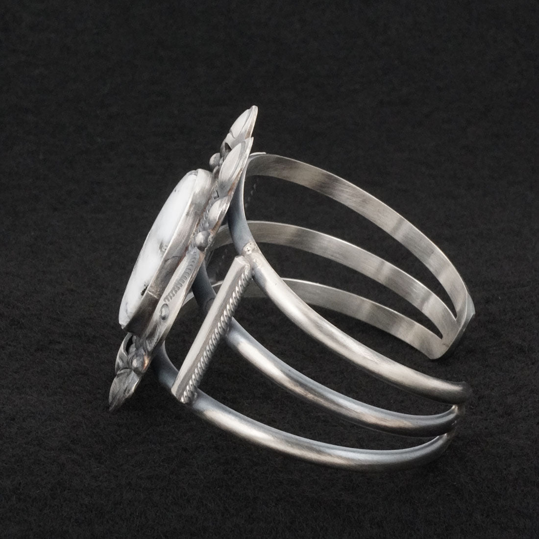 Leslie Nez White Buffalo & Sterling Silver Bracelet