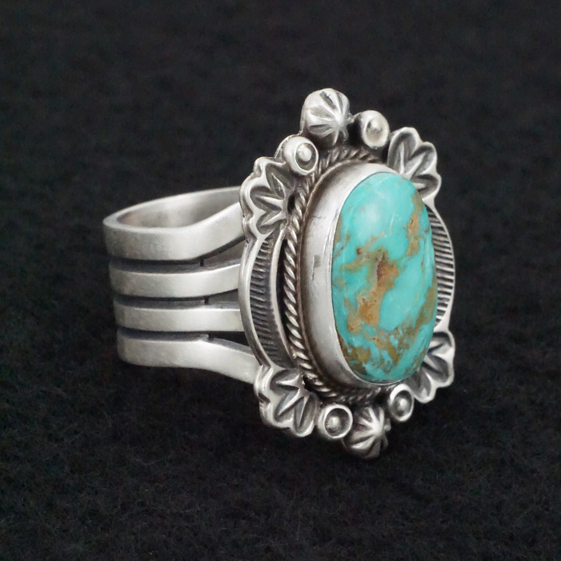 Randy Boyd Turquoise & Sterling Silver Ring Size 8.5