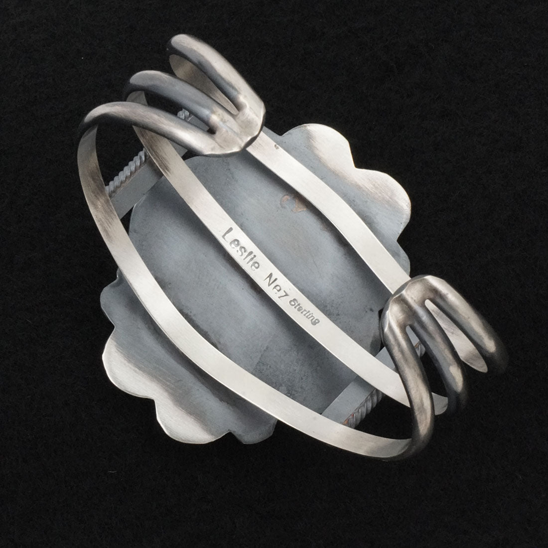 Leslie Nez White Buffalo & Sterling Silver Bracelet