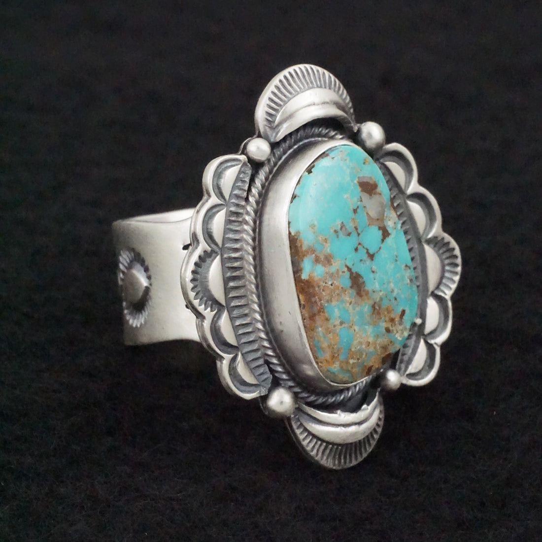 Randy Boyd Turquoise & Sterling Silver Ring Size 7.5