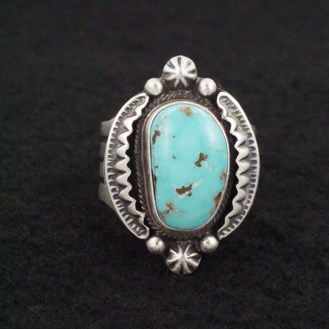 Randy Boyd Turquoise & Sterling Silver Ring Size 8.5