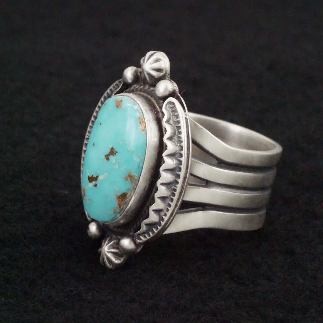 Randy Boyd Turquoise & Sterling Silver Ring Size 8.5