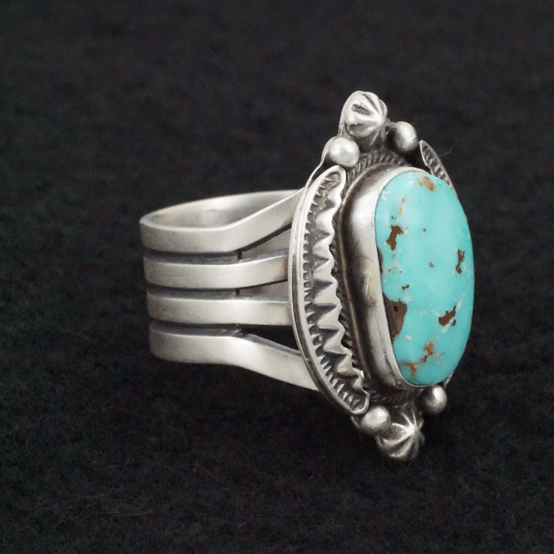 Randy Boyd Turquoise & Sterling Silver Ring Size 8.5