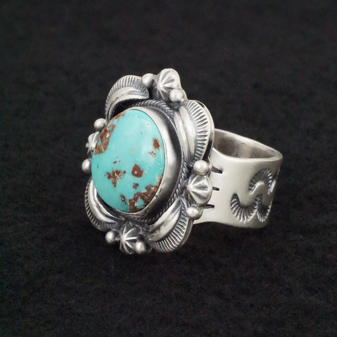 Randy Boyd Turquoise & Sterling Silver Ring Size 7.5