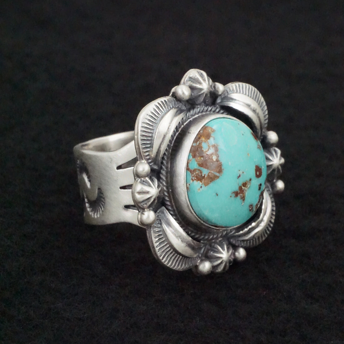 Randy Boyd Turquoise & Sterling Silver Ring Size 7.5