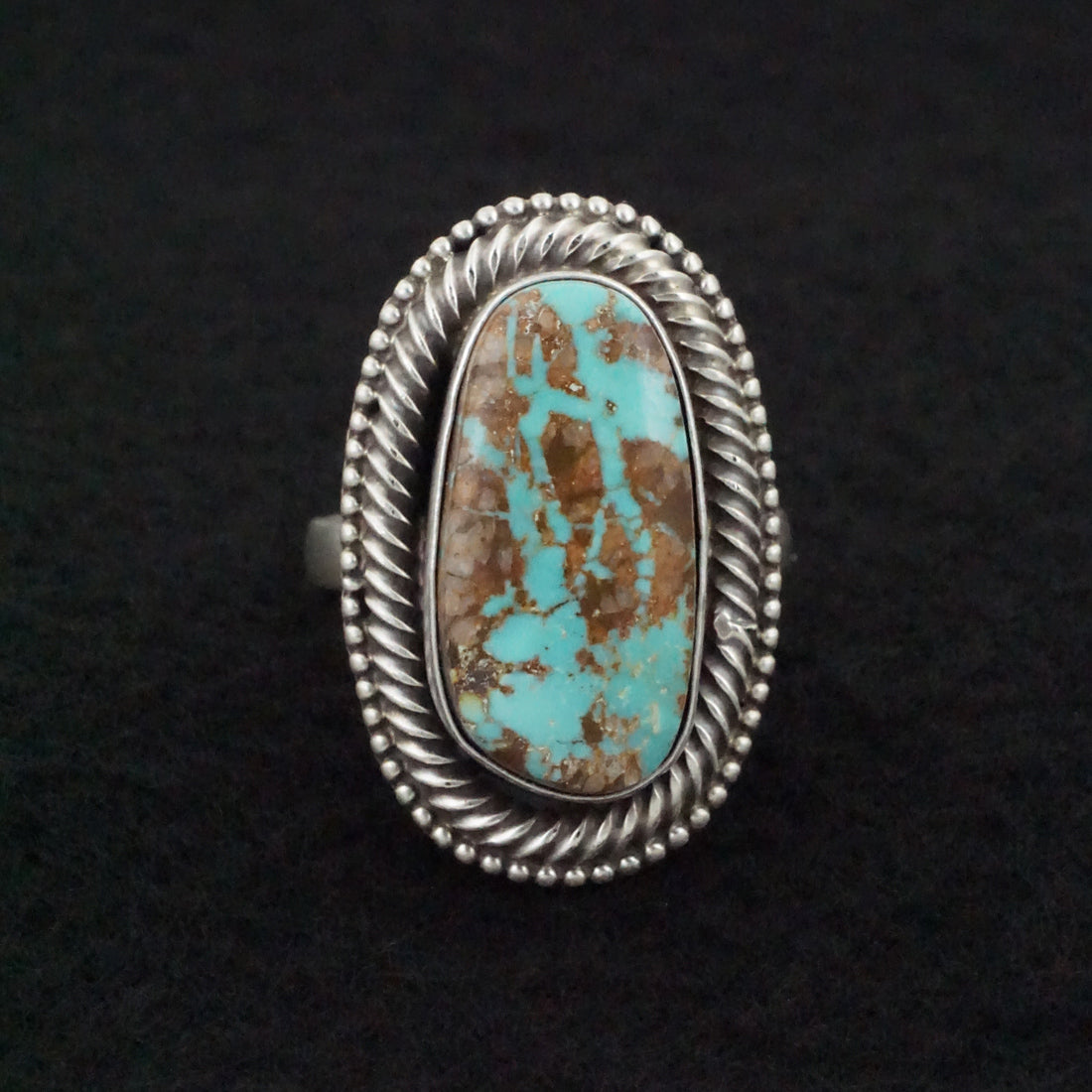 Kathleen Livingston Turquoise & Sterling Silver Ring Size Adjustable