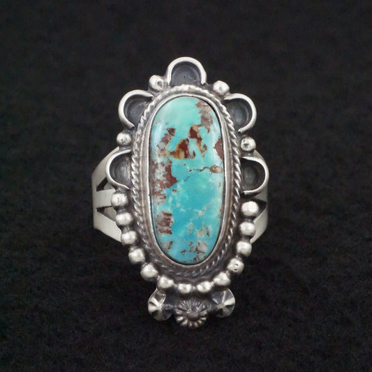 Randy Billy Turquoise & Sterling Silver Ring Size 10