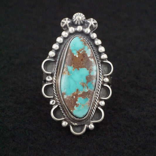 Randy Billy Turquoise & Sterling Silver Ring Size 9