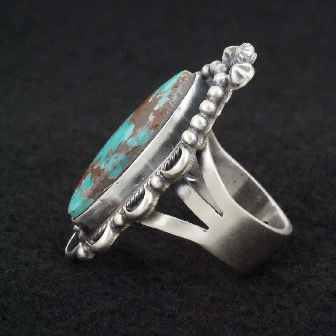 Randy Billy Turquoise & Sterling Silver Ring Size 9