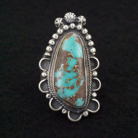 Randy Billy Turquoise & Sterling Silver Ring Size 8