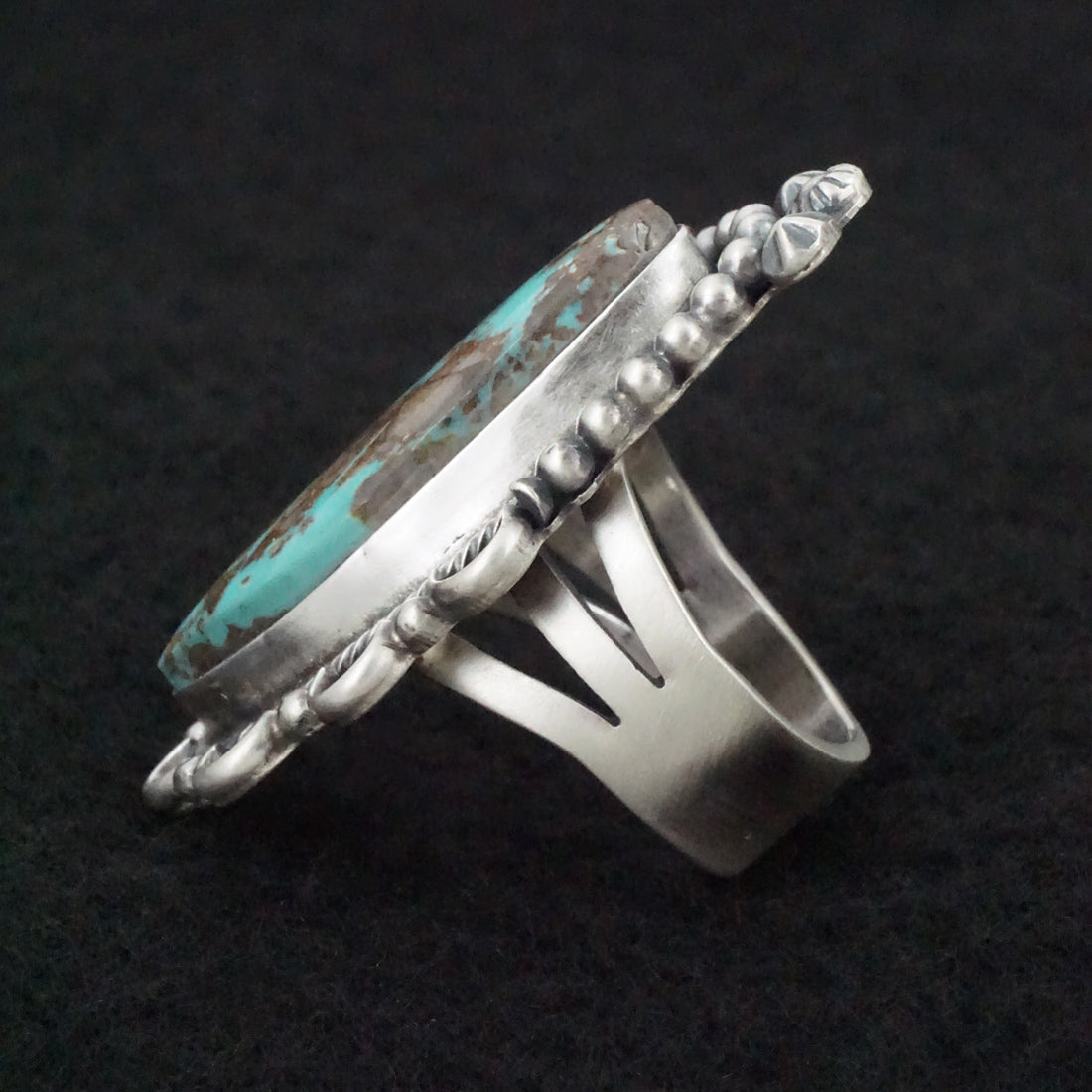 Randy Billy Turquoise & Sterling Silver Ring Size 7