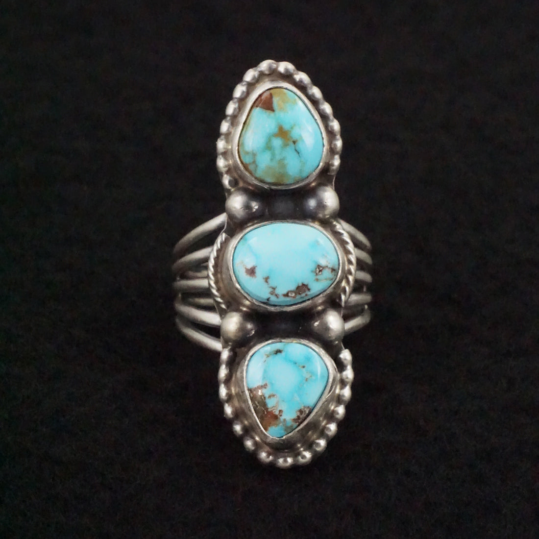 Kathleen Livingston Turquoise & Sterling Silver Ring Size 5