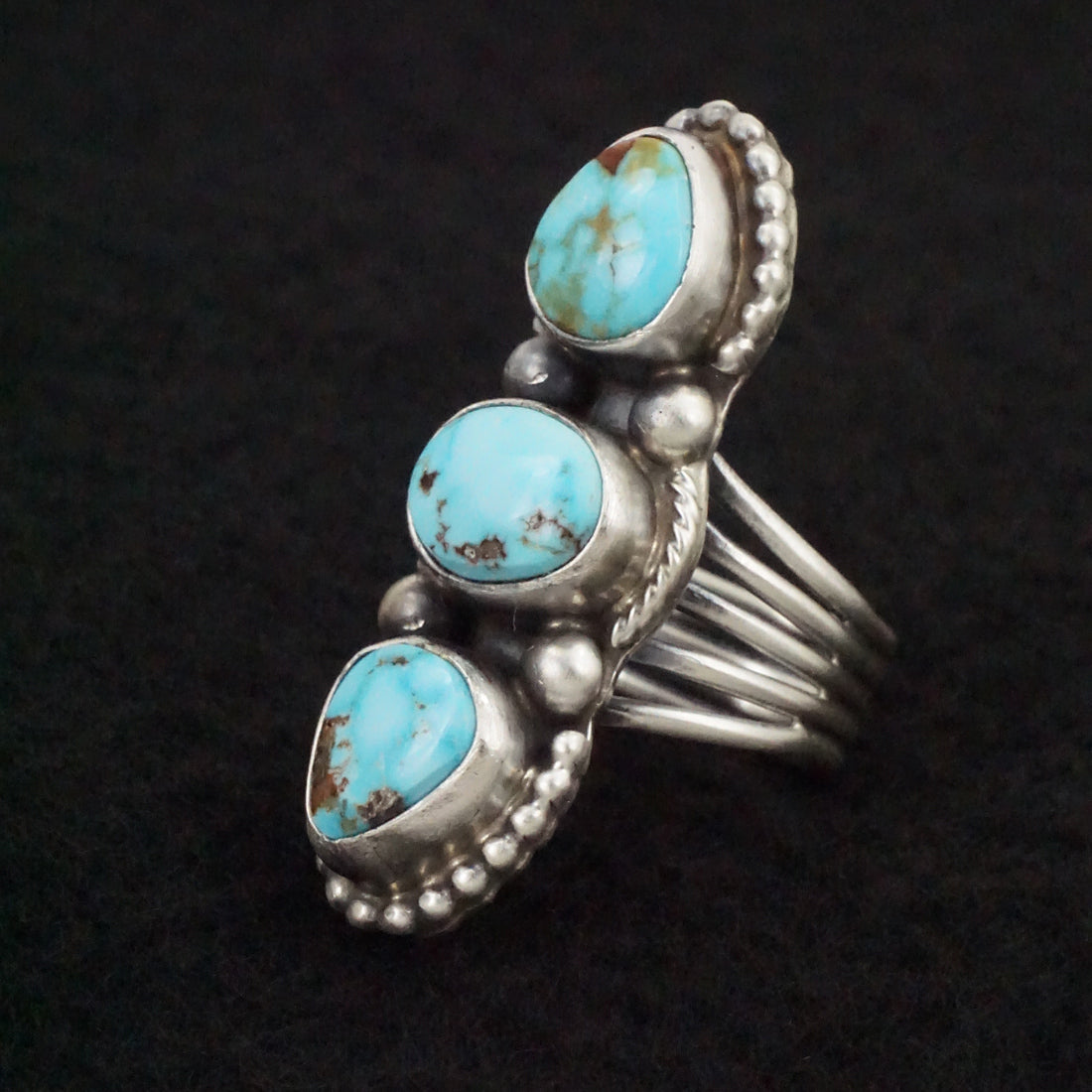 Kathleen Livingston Turquoise & Sterling Silver Ring Size 5