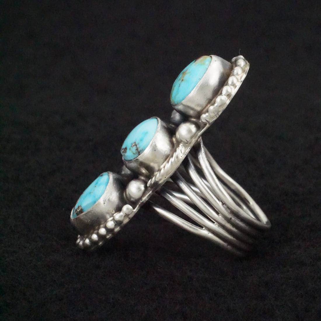 Kathleen Livingston Turquoise & Sterling Silver Ring Size 5