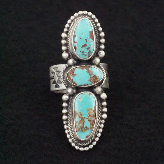 Kathleen Livingston Turquoise & Sterling Silver Ring Size 9