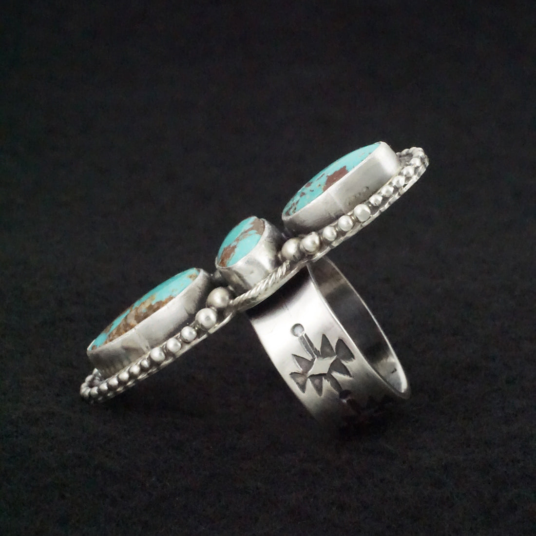 Kathleen Livingston Turquoise & Sterling Silver Ring Size 9