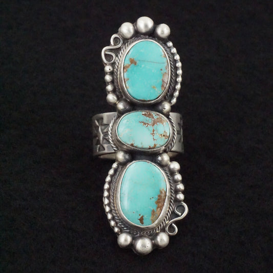 Kathleen Livingston Turquoise & Sterling Silver Ring Size 8