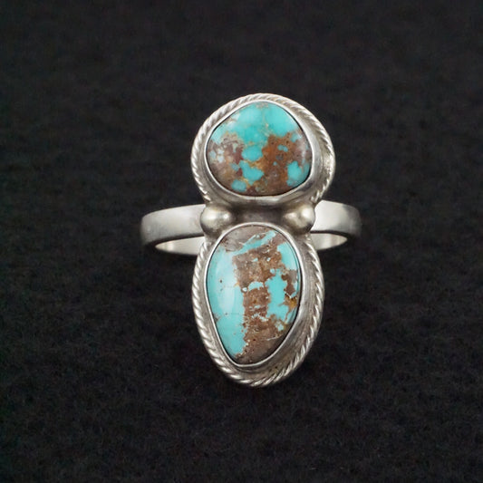 Kathleen Livingston Turquoise & Sterling Silver Ring Size Adjustable