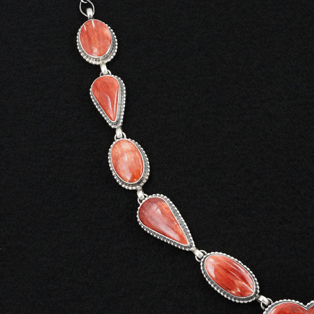 Darrin Livingston Spiny Oyster & Sterling Silver Necklace Set