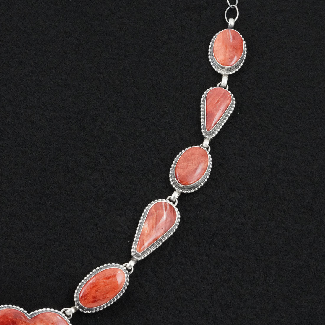 Darrin Livingston Spiny Oyster & Sterling Silver Necklace Set