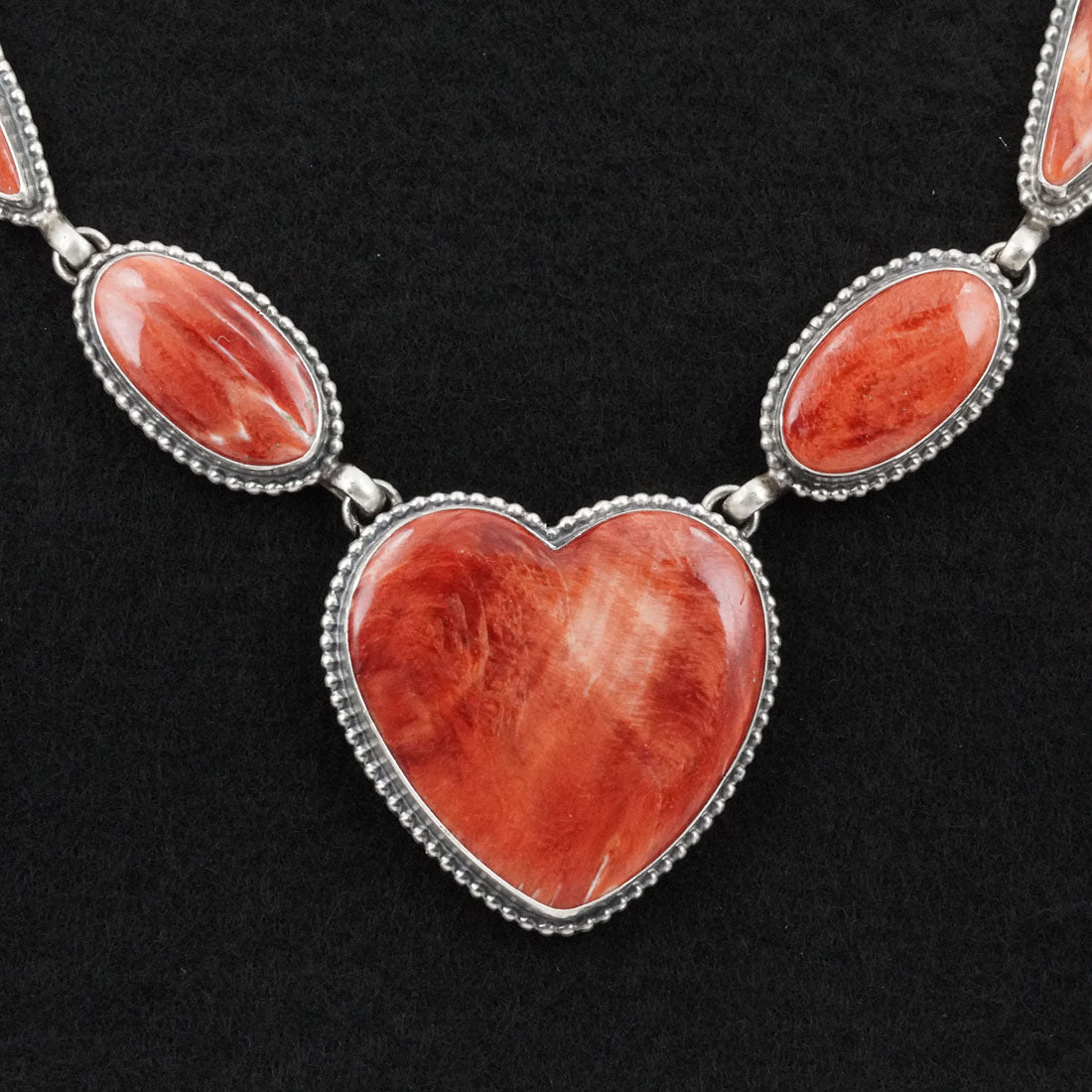 Darrin Livingston Spiny Oyster & Sterling Silver Necklace Set