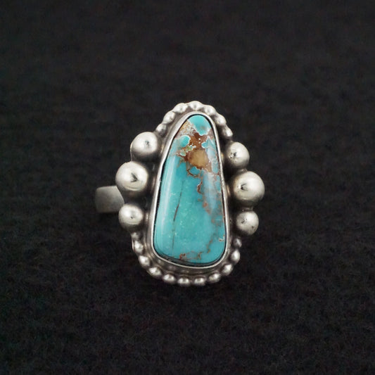 Kathleen Livingston Turquoise & Sterling Silver Ring Size Adjustable