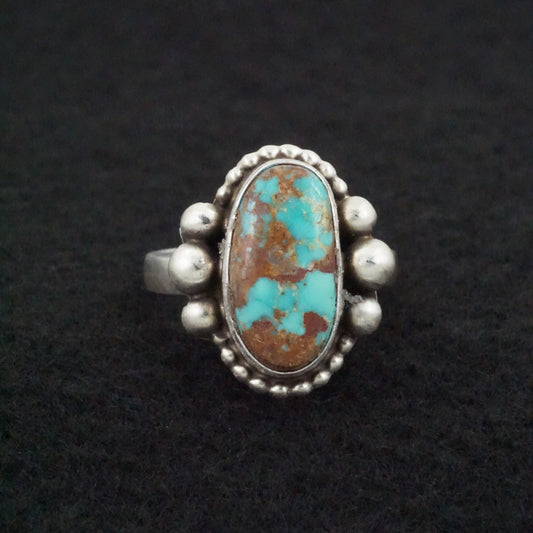 Kathleen Livingston Turquoise & Sterling Silver Ring Size Adjustable