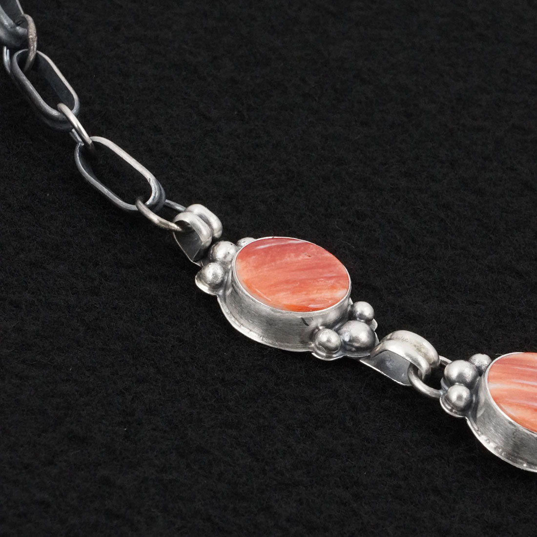 Darrin Livingston Spiny Oyster & Sterling Silver Necklace