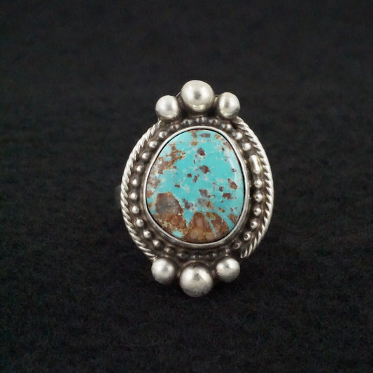 Kathleen Livingston Turquoise & Sterling Silver Ring Size Adjustable