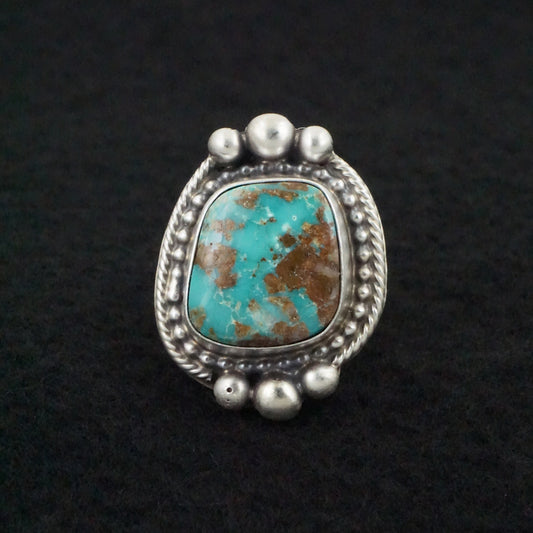 Kathleen Livingston Turquoise & Sterling Silver Ring Size Adjustable