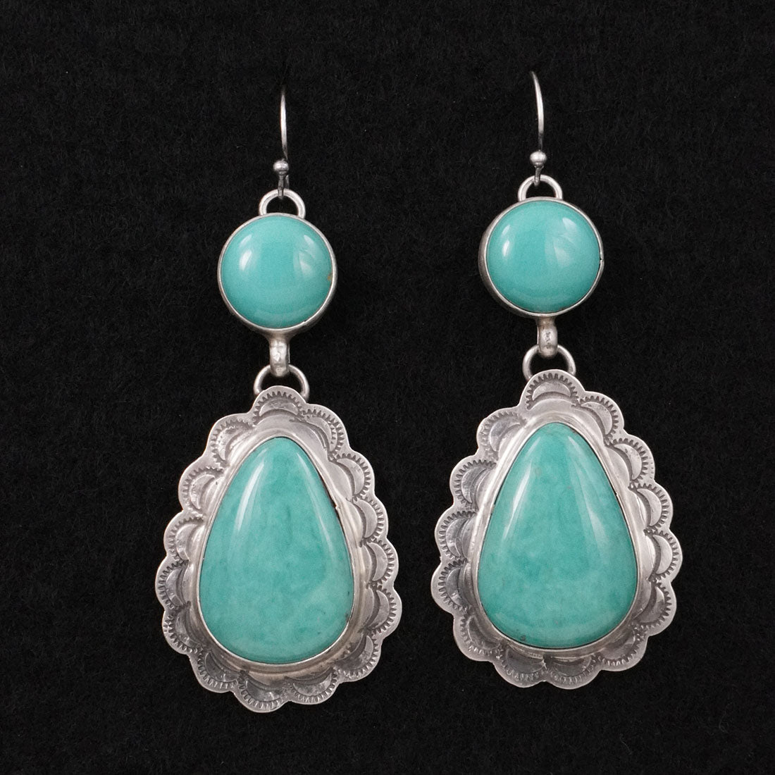 Bobby Johnson Turquoise & Sterling Silver Earrings