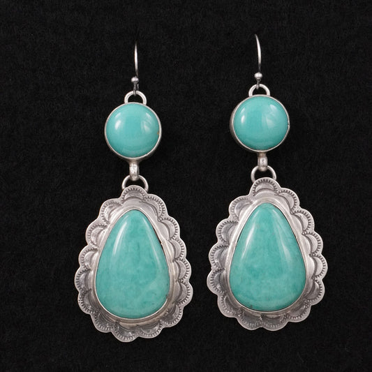 Bobby Johnson Turquoise & Sterling Silver Earrings