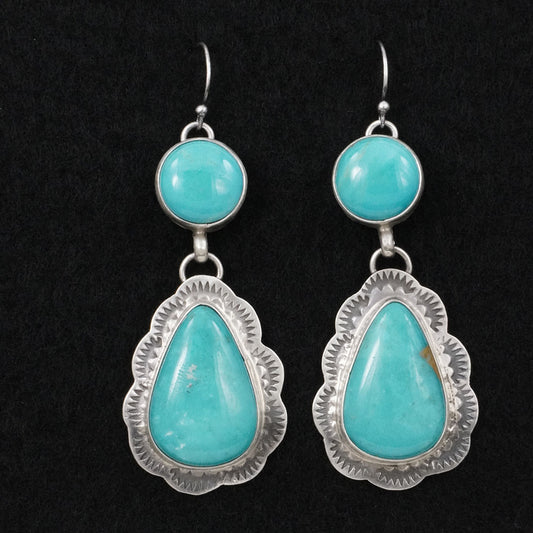 Bobby Johnson Turquoise & Sterling Silver Earrings