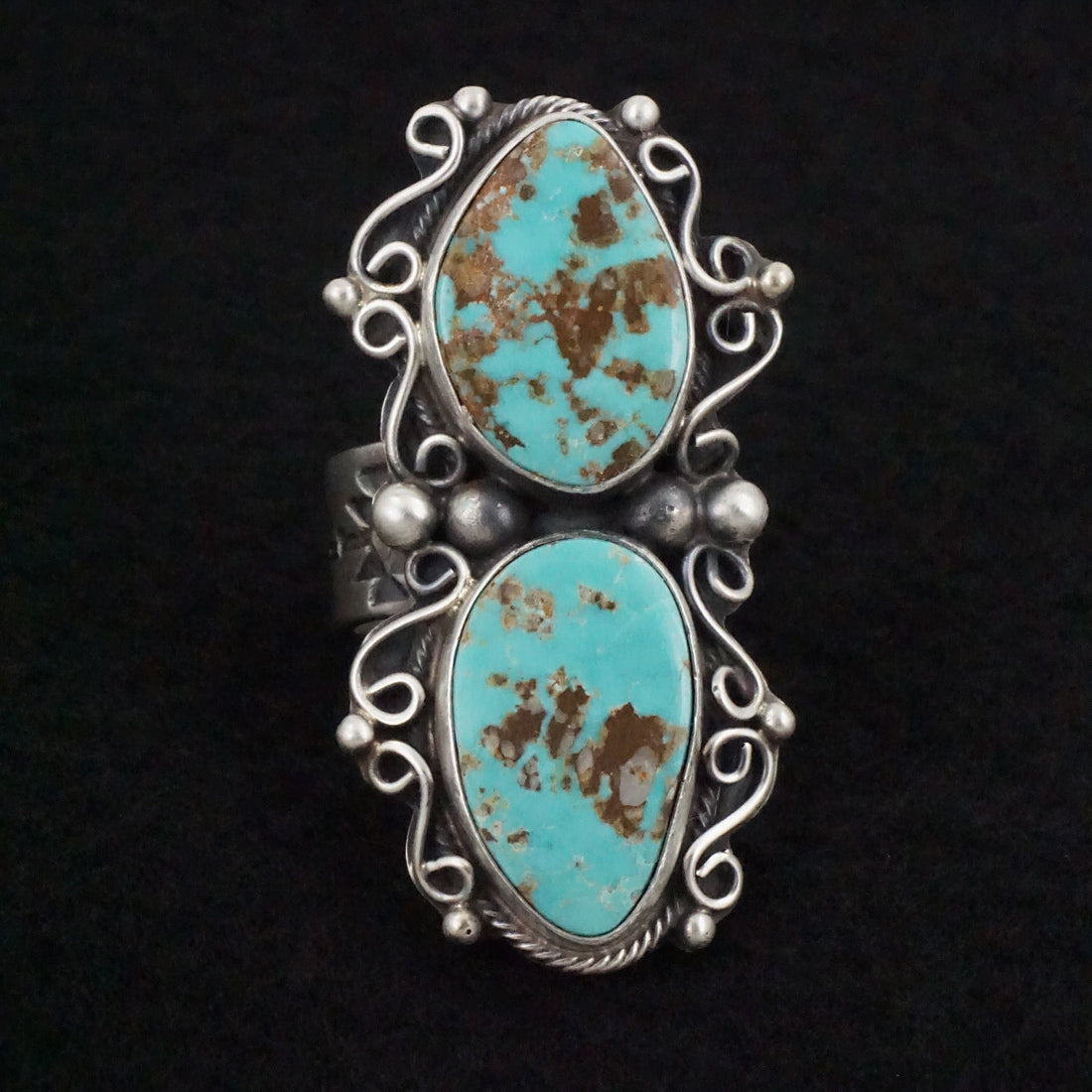 Kathleen Livingston Turquoise & Sterling Silver Ring Size 9