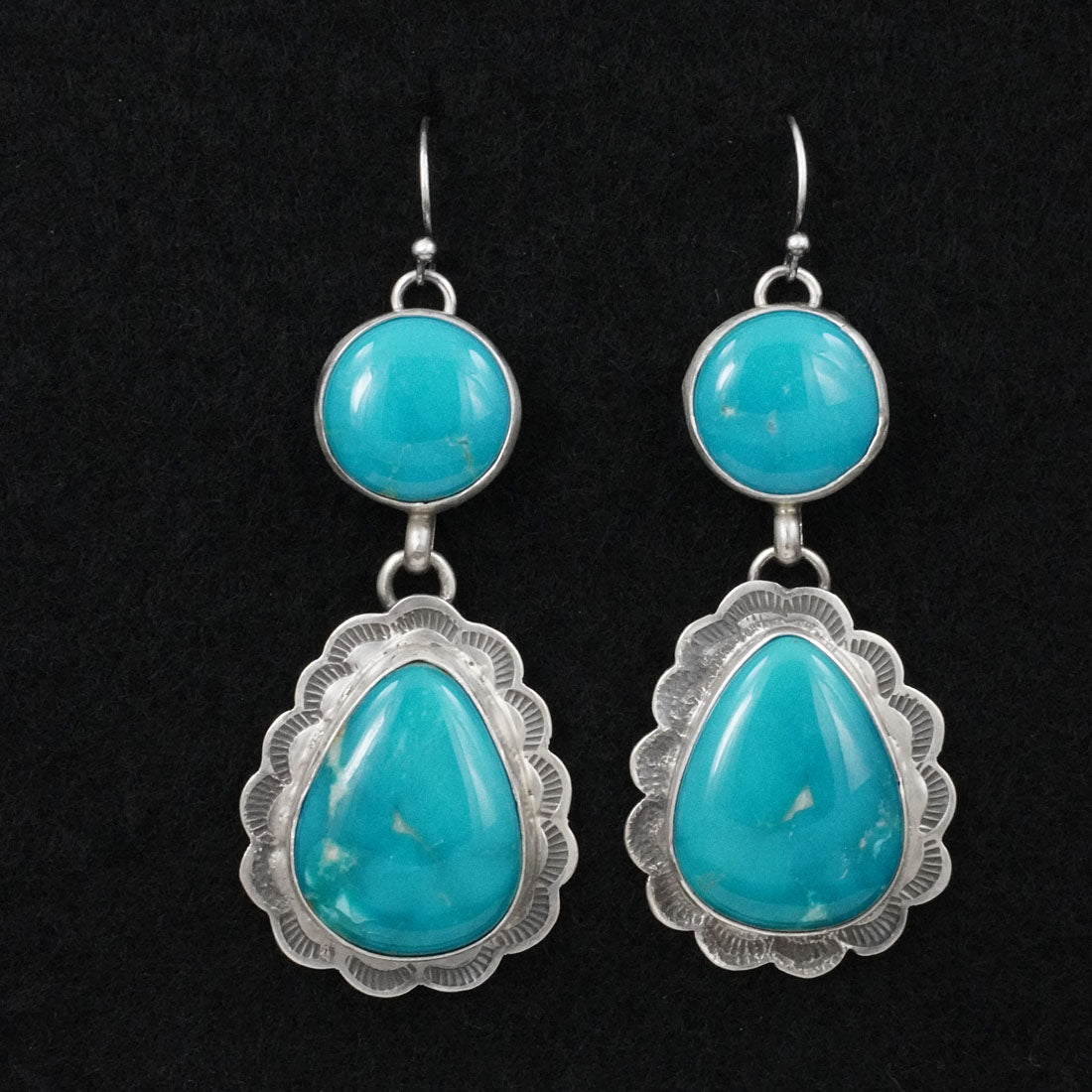 Bobby Johnson Turquoise & Sterling Silver Earrings