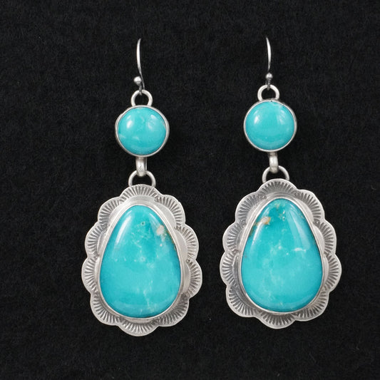 Bobby Johnson Turquoise & Sterling Silver Earrings
