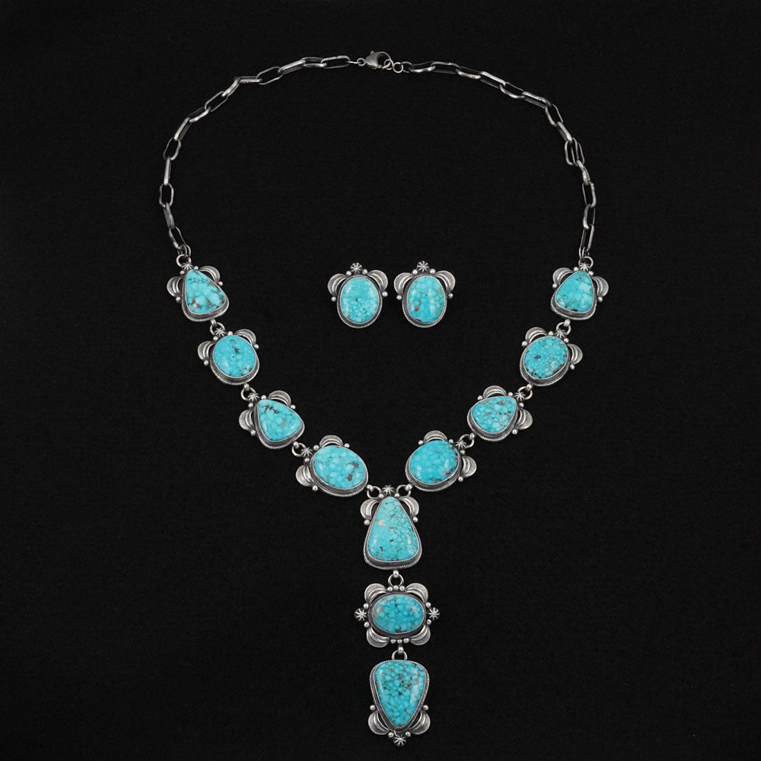 Randy Boyd Turquoise & Sterling Silver Necklace Set