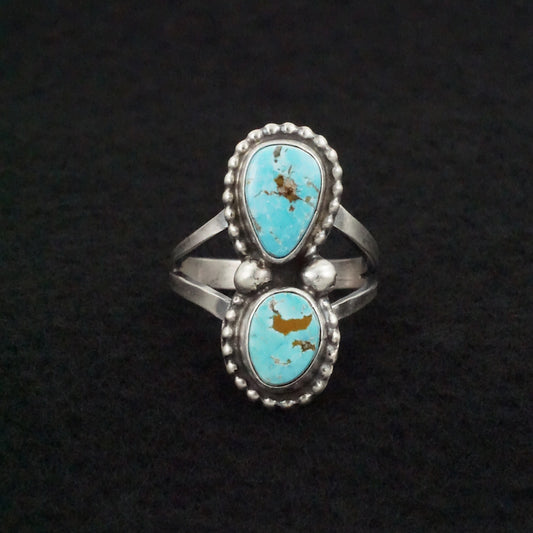 Travis Jim Turquoise & Sterling Silver Ring Size 8.5