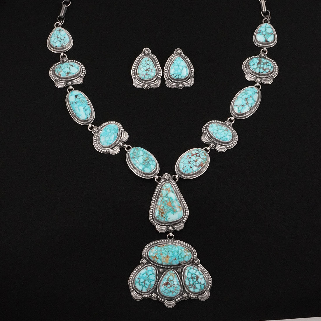 Randy Boyd Turquoise & Sterling Silver Necklace Set