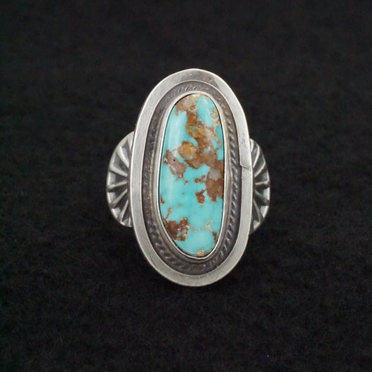 Kathleen Livingston Turquoise & Sterling Silver Ring Size 6.5