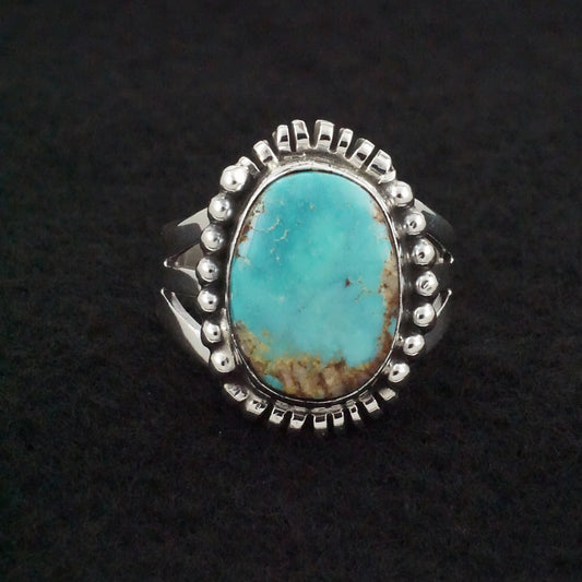 Randy Billy Turquoise & Sterling Silver Ring Size 11