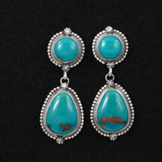 Darrin Livingston Turquoise & Sterling Silver Earrings