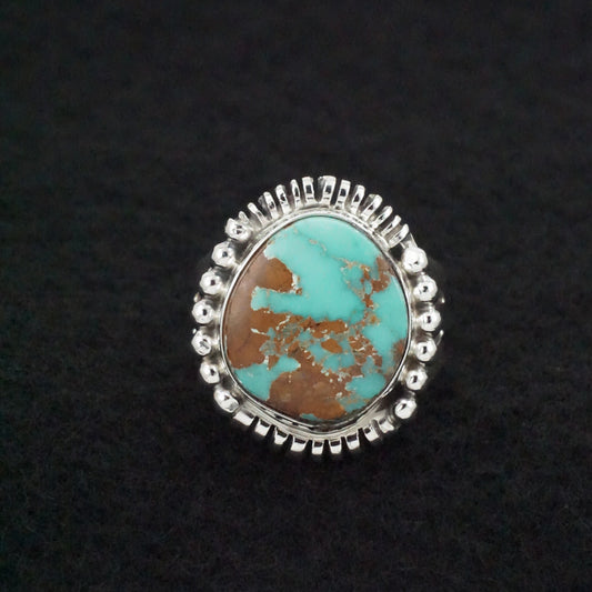 Randy Billy Turquoise & Sterling Silver Ring Size 8