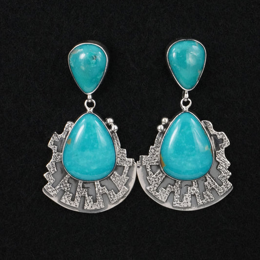 Marita Benally Turquoise & Sterling Silver Earrings