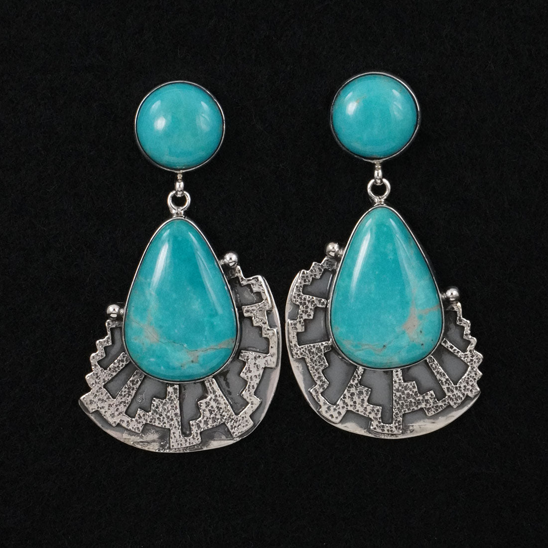Marita Benally Turquoise & Sterling Silver Earrings