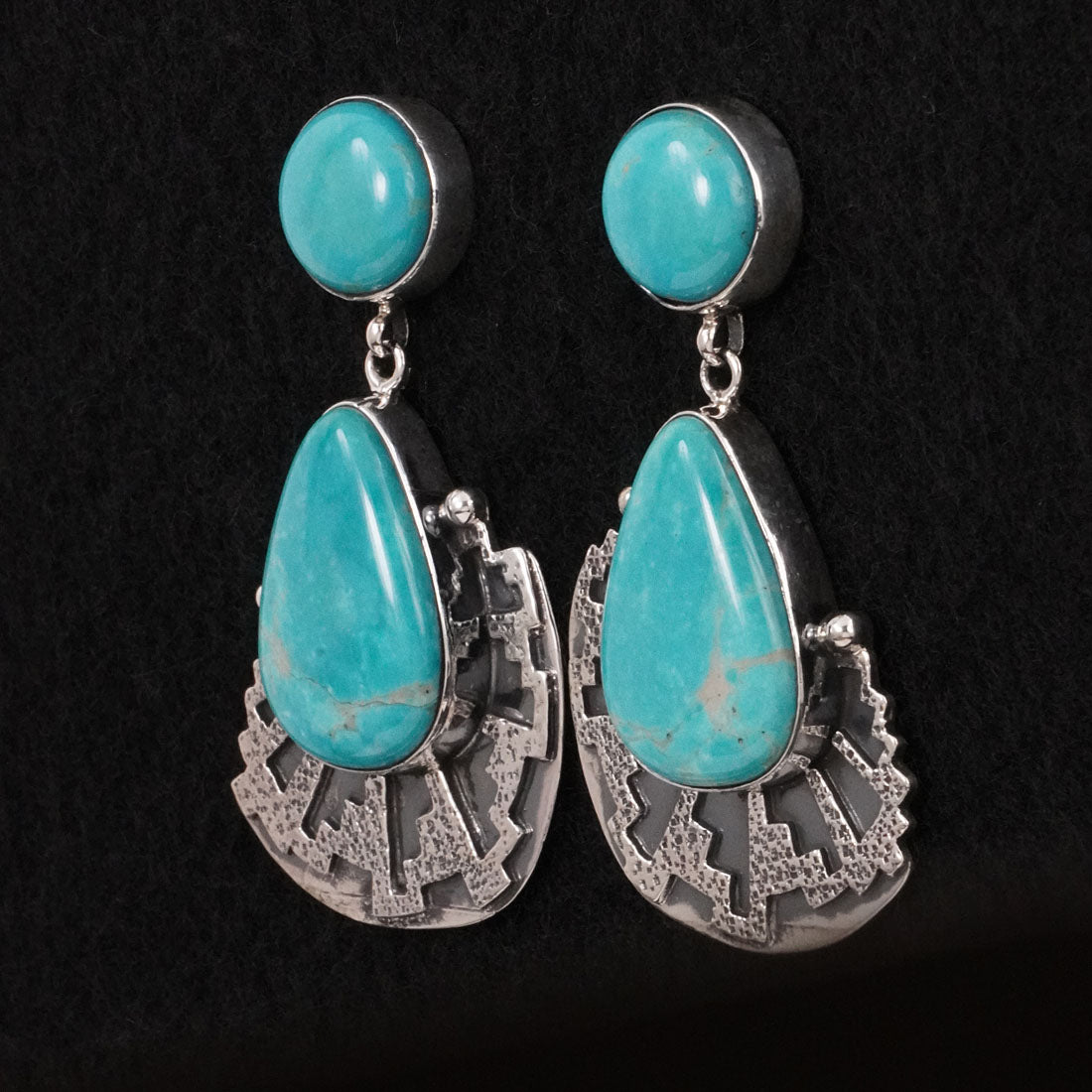 Marita Benally Turquoise & Sterling Silver Earrings