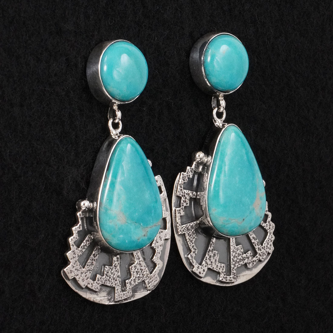 Marita Benally Turquoise & Sterling Silver Earrings