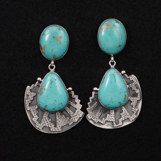 Marita Benally Turquoise & Sterling Silver Earrings