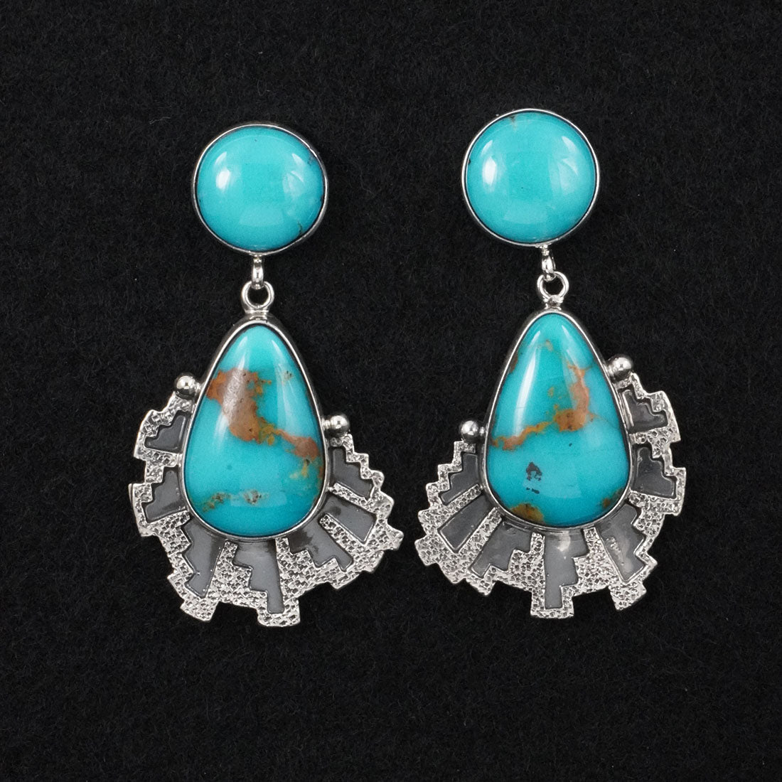 Marita Benally Turquoise & Sterling Silver Earrings