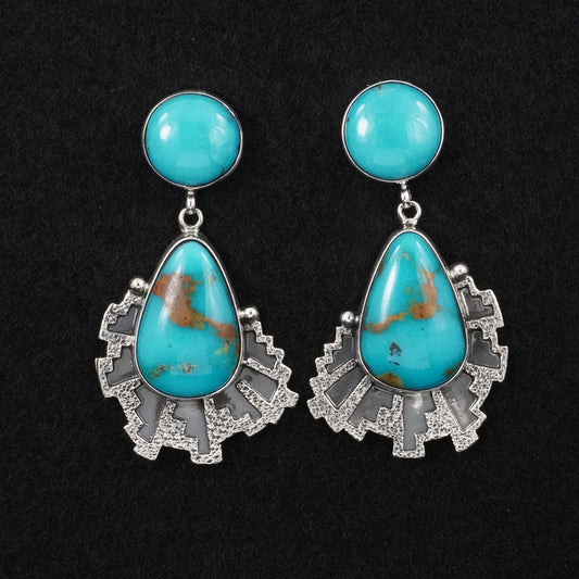 Marita Benally Turquoise & Sterling Silver Earrings